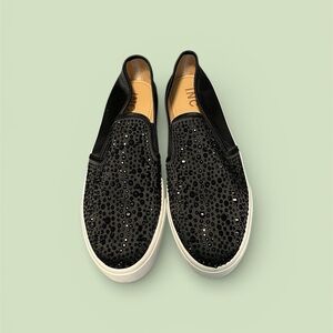 INC International Concepts Black Sequin Slip-On Shoes